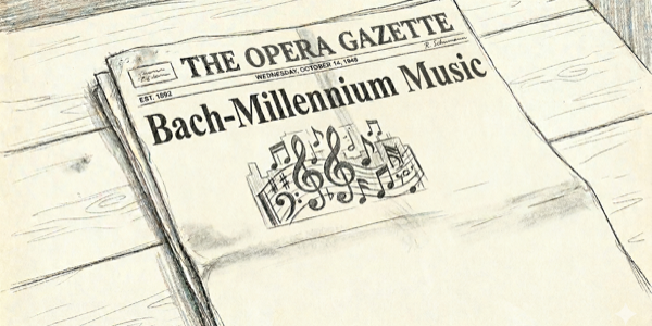 Opera Gazette newspaper - pencil illustration