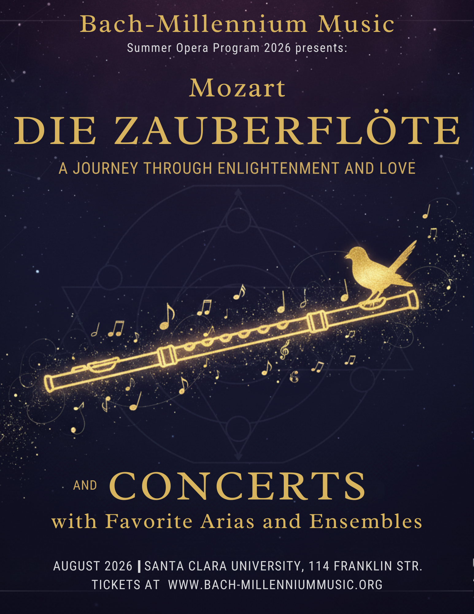 Die Zauberflöte - Bach-Millennium Music Summer Opera Program 2026