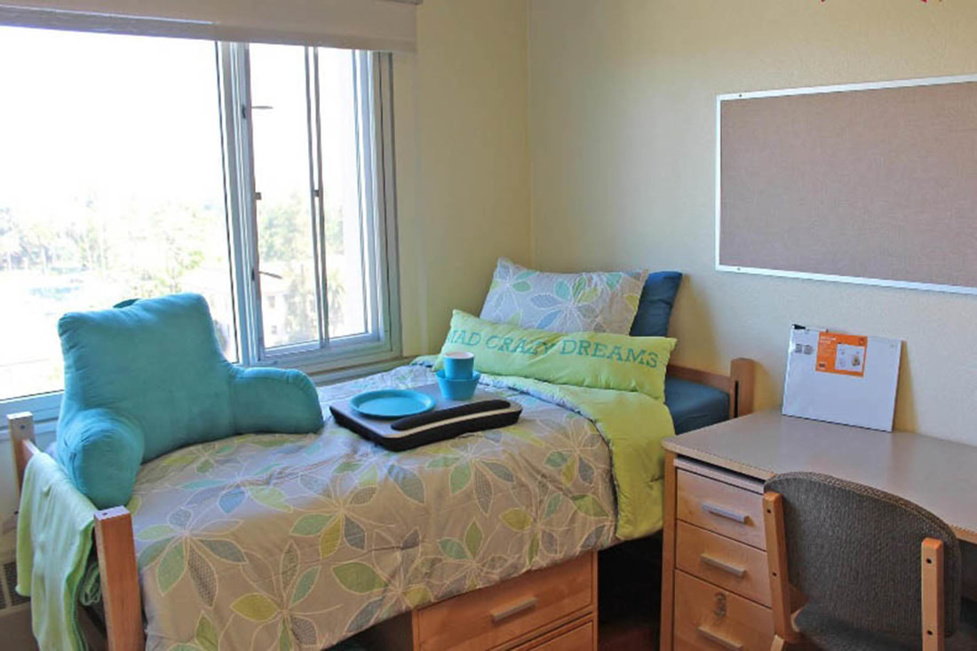 Residential room on the Santa Clara campus